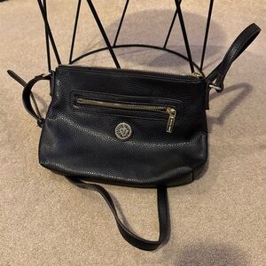 Black Leather Crossbody Bag